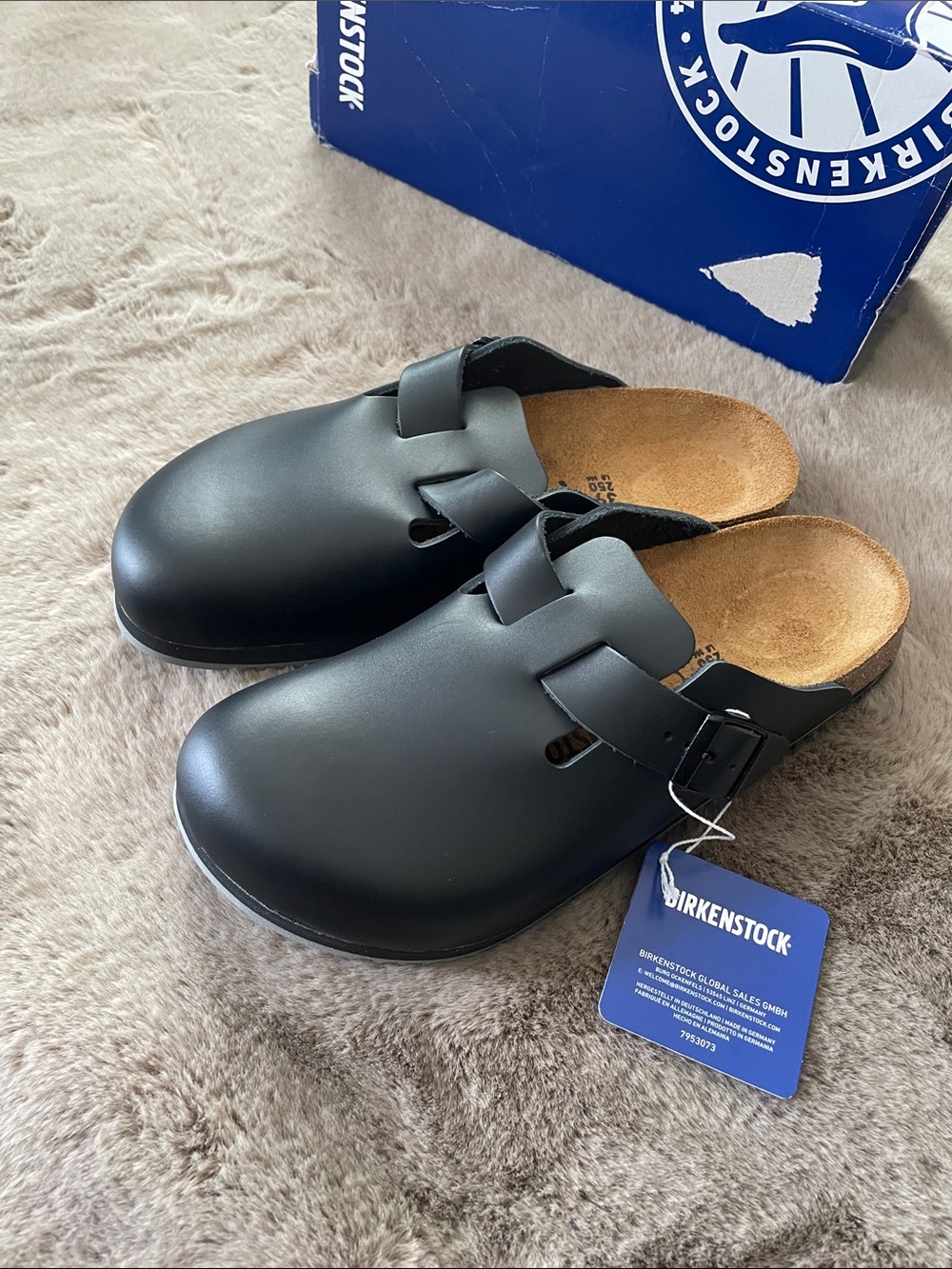 Birkenstock - Unisex Boston Leather Clogs with Buckle